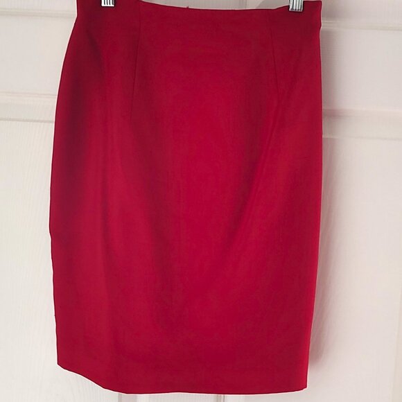 Vintage Red Valerie Stevens 100% Silk 2-Piece Skirt & Jacket Suit-Size 6 - Picture 4 of 11